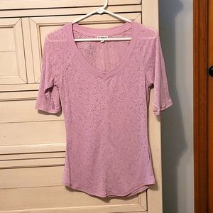 Express Burn-out Tee. Size Small. Purple in color.